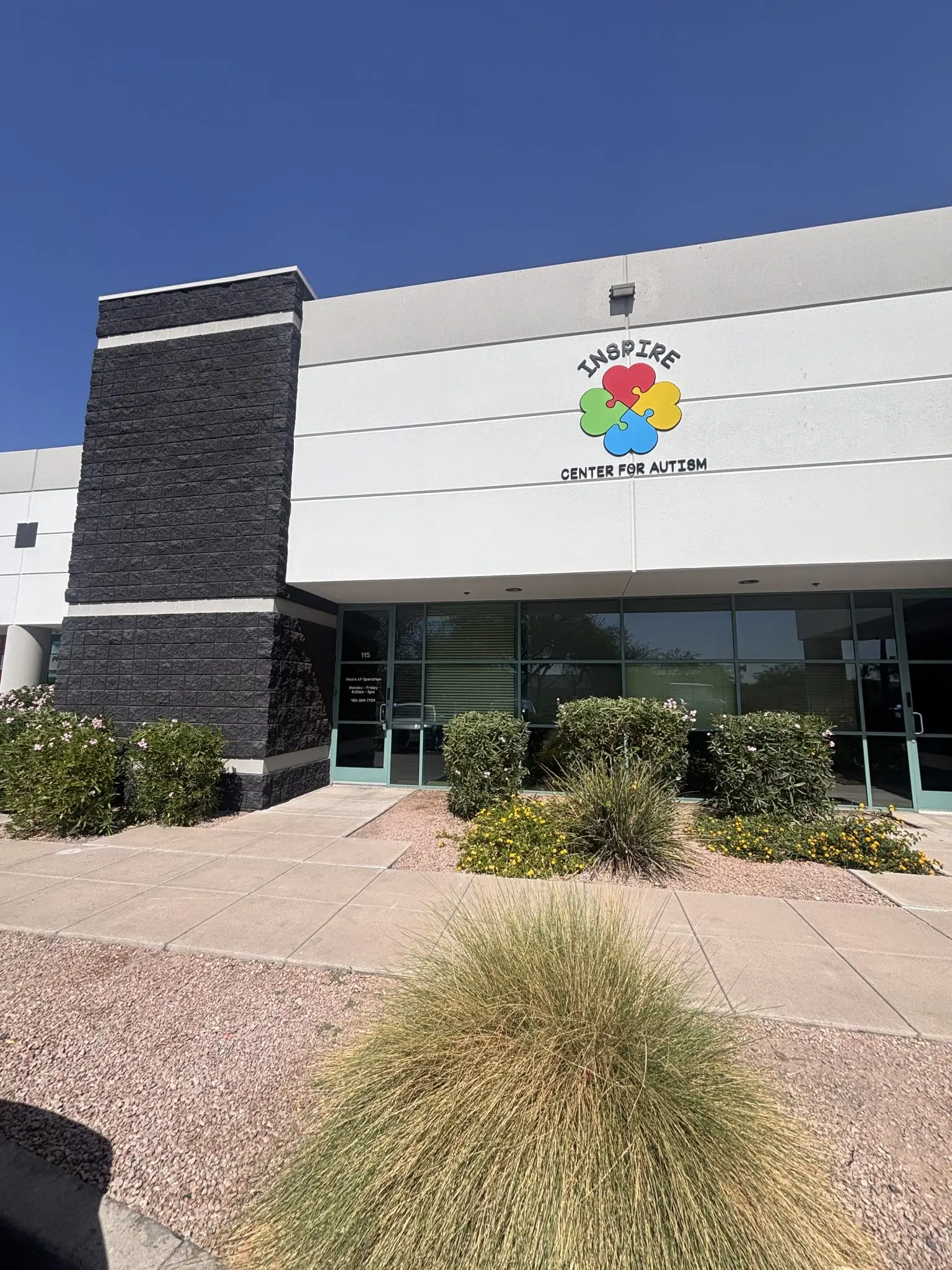 Exterior view of Inspire Center for Autism clinic in Mesa, Arizona